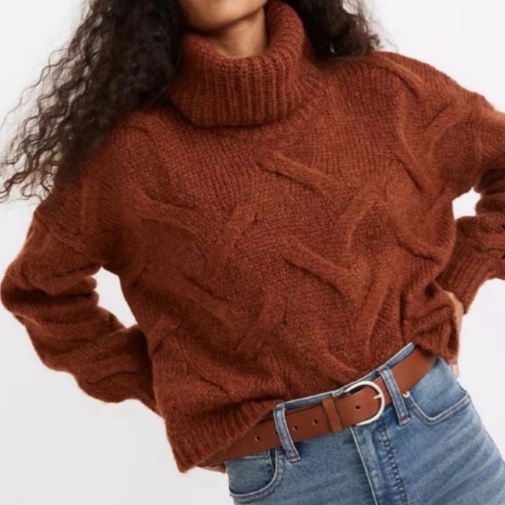 Somervell Modern Cable Turtleneck Sweater